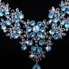 Choker Fashion for Rhinestone Coldings Wisiant Naszyjnik Zestaw Bridal Zestaw biżuterii