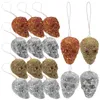 Decorative Figurines 16pcs Head Hanging Pendant Halloween Horror Ornament Mirror Crafts Decoration