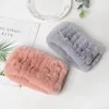 Schals Rex Pelz Schal Frauen Winter Echte Hals Abdeckung Verdickte Elastische Handgemachte Gestrickte Natürliche Ring Stirnbänder