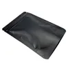 Sacos selados de calor resseláveis, tamanho grande, grosso, mylar, fosco, branco, preto, folha selada, para armazenamento de alimentos, bolsa de embalagem