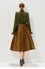Tweedelige jurk Franse lichte luxe retro herfst ruches blouse Tweedelige set Dames Celebrity Design Jacquard Elegante lange roksets 2024