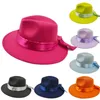 Bérets en soie, accessoires Fedora, chapeaux Panama Jazz pour hommes et femmes, Simple, classique, rétro, polyvalent, chapeau en feutre, fête, vente en gros