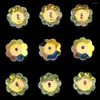 Beads Transparent Shiny AB Austrian Crystal Earring Pendant Lampwork Glass Flower For Jewelry Making Bracelet DIY Crafts Charms