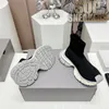 8Wholesale Top Designer 3XL Sock Shoes Moda Mens Mulheres Respirável Plataforma Sneaker Preto Branco Malha Stretch Esportes Sapato Casual Luxo Treinadores Ao Ar Livre Com Caixa