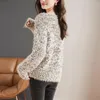 Women's Sweaters 2023 Autumn Long Sleeve Fashion Dinified Sweater Pullover Drop-Shoulder Short Knitted Fabric