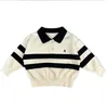 Wiosenna jesień Dzieci dzianiny w paski Swetery Swetery dziecięce marka długiego rękawu bluza dzieci trzymaj ciepły sweter 2-8 lat