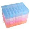Adjustable 24 Compartment Plastic Storage Box Jewelry Earring Case2824