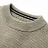 Men's Sweaters Thick Sheep Wool Clothes Autumn & Winter Casual O-Neck Jumper Warm Sweater Pure Cashmere Knitwear Long Sleeved