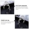 Backs Earrings 2Pcs Ear Cuffs Hook Clip- On Elven Cuff Wrap Jewelry Clothing Accessory Props