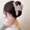 Hair Clips Summer Elegant Fashion Mesh Tulle Large Bow Clip For Women Girls Braid Claw Accessories Gifts