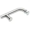 Bath Accessory Set Shower Door Handle Bar 145mm Hole Sliding Glass Bathroom Stainless Steel Chrome F-shaped Home Hardware