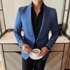 Men's Suits Mens Spring Blazer Brand One Button Causal Slim Fit Suit Jacket Fashion Party Lightweight Sports Coat Male Tuxedo