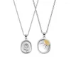 Pendant Necklaces Selling Silver Color Fashion Personality Sunflower Sun Couple Necklace Gift XL7831