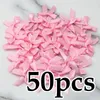 Decorative Flowers (50 Pcs) 4 4cm Colourful Ribbon Bows Small Size Polyester Satin Bow Flower DIY Craft Wedding Decoration