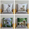 Pillow Smart Labrador Retriever Dog Cover Soft Short Plush 45 45cm Case Home Decor Animal Pillows For Sofa Car