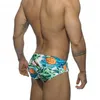 Heren Shorts WK26 Groene Print Sexy Lage Taille Mannen Badmode Zwemslips Bikini 2023 Zomer Strakke Badpakken Zwemmen strand
