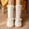 Chaussettes pour femmes chambre à coucher d'hiver pour porter du tapis H épaissis de sommeil de neige de neige