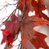 Faux Floral Greenery 2.4M Artificial Vine Red Autumn Maple Leaf Fake Garland Plants Foliage String Christmas Garden For Wedding Party Home Decoration 230928