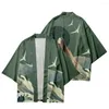 Roupas étnicas Japonês Dos Desenhos Animados Impresso Solto Harajuku Kimono Cardigan Calças Cortadas Casal Mulheres Homens Cosplay Yukata