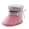 Primi camminatori Neonate nate Neonate Cashmere Peluche Stivali invernali Fasciatura Scarpe calde Zapatos Fille Zapatillas Chaussure