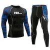 Bisiklet Jersey Setleri Çençler Koşu Seti Sıkıştırma Tshirt Pantolon Sport Uzun Kollu Fitness Rashguard Spor Salonu Taytlar Balıkçılık Sıkı Takım 230928