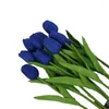 Dekorative Blumen, 10 Stück, elegante künstliche Tulpen, künstliche Dekoration, echte Akzente, Brautsträuße, festliches Partyzubehör