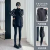 Maternity Sweaters Autumn Winter Patchwork Knitted Maternity Sweaters Large Size Loose Ties Waist Shirt Clothes for Pregnant Women Pregnancy Tops 230928