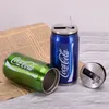 Water Bottles Stainless Steel Cola Thermos Bottle Water Cup Travel Car Vacuum Flasks Drink Mug Double Layer Straw Cup Soda Can Thermos Cups 230928