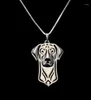 Pendant Necklaces DANGGAO Fashion Handmade Doberman(Natural Ears) Women Chain Choker Necklace Dog Jewelry Pet Lovers Gift Idea