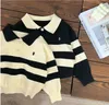 Spring Autumn Kids Sticked Rands Pullover Sweaters Baby Long Sleeve Brand Sweatshirt Barn Keep Wart tröja 2-8 år
