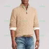 Maglione da uomo in pile invernale spesso mezza cerniera collo alto pullover caldo qualità sottile maglia di lana designer maglia casual maglioni zip cotone felpa asiatica taglia21