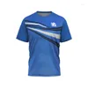 T-shirt da uomo Tendenza estiva Sport Abbigliamento da badminton T-shirt a maniche corte Stile moda oversize