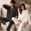 Vêtements de nuit pour hommes Couple Automne Coton Pyjamas Hommes et Femmes Correspondant Cardigan De Mode Coréenne Vêtements À La Maison Pijamas Feminino Hombre