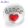 10pcs lot New Snap Jewelry Oil Painting Love 18mm Metal Snap Buttons Fit Bracelet Bangle Button Charms Jewelry S945240E