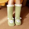 Chaussettes pour femmes chambre à coucher d'hiver pour porter du tapis H épaissis de sommeil de neige de neige