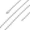 Chaînes 50pcs chaîne à billes 50 60cm collier 1.6mm perle en acier inoxydable bijoux à bricoler soi-même faisant des raccords de haute qualité en gros