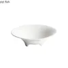그릇 창조적 인 높은 발 세라믹 그릇 불규칙한 두꺼운 수프 파스타 디저트 스낵 식당 전문 테이블웨어
