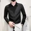 Camicie casual da uomo Abbigliamento Classico bianco nero coreano vestiti camicia abbottonatura formale business standard manica lunga 4XL