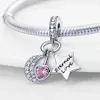 925 Sterling Silber Charms für Damen Schmuck Perlen Chamäleon Anhänger