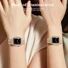 Bracelet de luxe entièrement en diamant avec étui pour Apple Watch 9 8 7 45 mm 6 5 4 SE 44 mm Kit de modification de déflecteur métallique en alliage Bande de caoutchouc IWatch 45 mm Accessoires