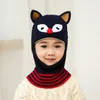 Береты Doit, шапка-бини для мальчиков и девочек от 2 до 7 лет, защита шеи, ветрозащитная зимняя детская вязаная шапка с мультяшными животными, детские шапки-ушанки для девочек