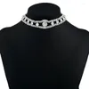 Choker Fashion Women Rhinestone Necklace & Pendant Long Rope Chain Statement Vintage Velvet Crystal Accessories Jewelry