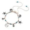 Ножные браслеты ASHMITA, браслет в форме ракушки для йоги и морская звезда, 2 шт., подарок для Wowen, красивые ювелирные изделия, молодежная мода