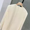 toteme linnen textuur V-hals knooploos pak dames minimalistisch silhouet casual jas top