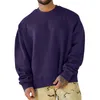 Herren-Kapuzenpullover, gestrickt, Baumwolle, Winter-Sweatshirt, langärmelig, weiches T-Shirt, Pullover, Matrosenkragen, Stretch, klassische Mode, Freizeitkleidung