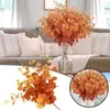 Decorative Flowers Artificial Leaves Branches Fall Faux Stems For Thanksgiving Halloween Wedding Dining Table Centerpieces Decor