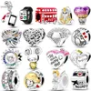 925 silver for women charms jewelry beads Double decker bus beads