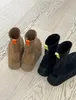 Botas de nieve clásicas Dipper para mujer, nuevas botas elásticas delgadas de invierno con cremalleras laterales modernas y versátiles, zapatos de felpa y algodón grueso