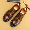 Lüks orijinal deri brogue ayakkabılar erkekler İtalyan tasarımcı iş resmi ayakkabılar erkekler flats vintage moda erkek oxfords 1aa60