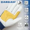 Five Fingers Gloves QIANGLEAF SheepskinCloth Stitching Machinery Industry Safety Maintenance Cycling Camping Rock Climbing Muslim Work Glove 3005MY 230928